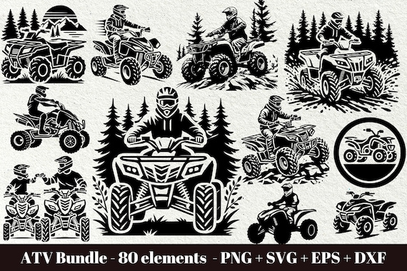 ATV Svg Bundle / all terrain vehicle png / ATV racing svg / ATV rider svg / Four Wheeler svg / instant digital download / commercial use svg