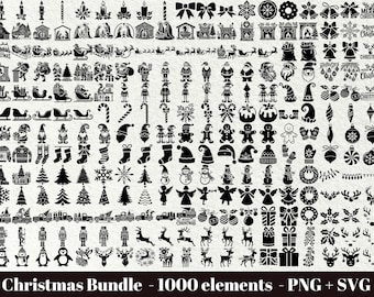 Christmas SVG files for cricut / Christmas clipart PNG / Christmas svg bundle for laser / Christmas bundle svg files / Instant download