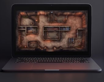 Cave Lair B RPG Battlemap | TTRPG Setting | Dungeons and Dragons | Background For Virtual Tabletops | Printable | With or Without Grid