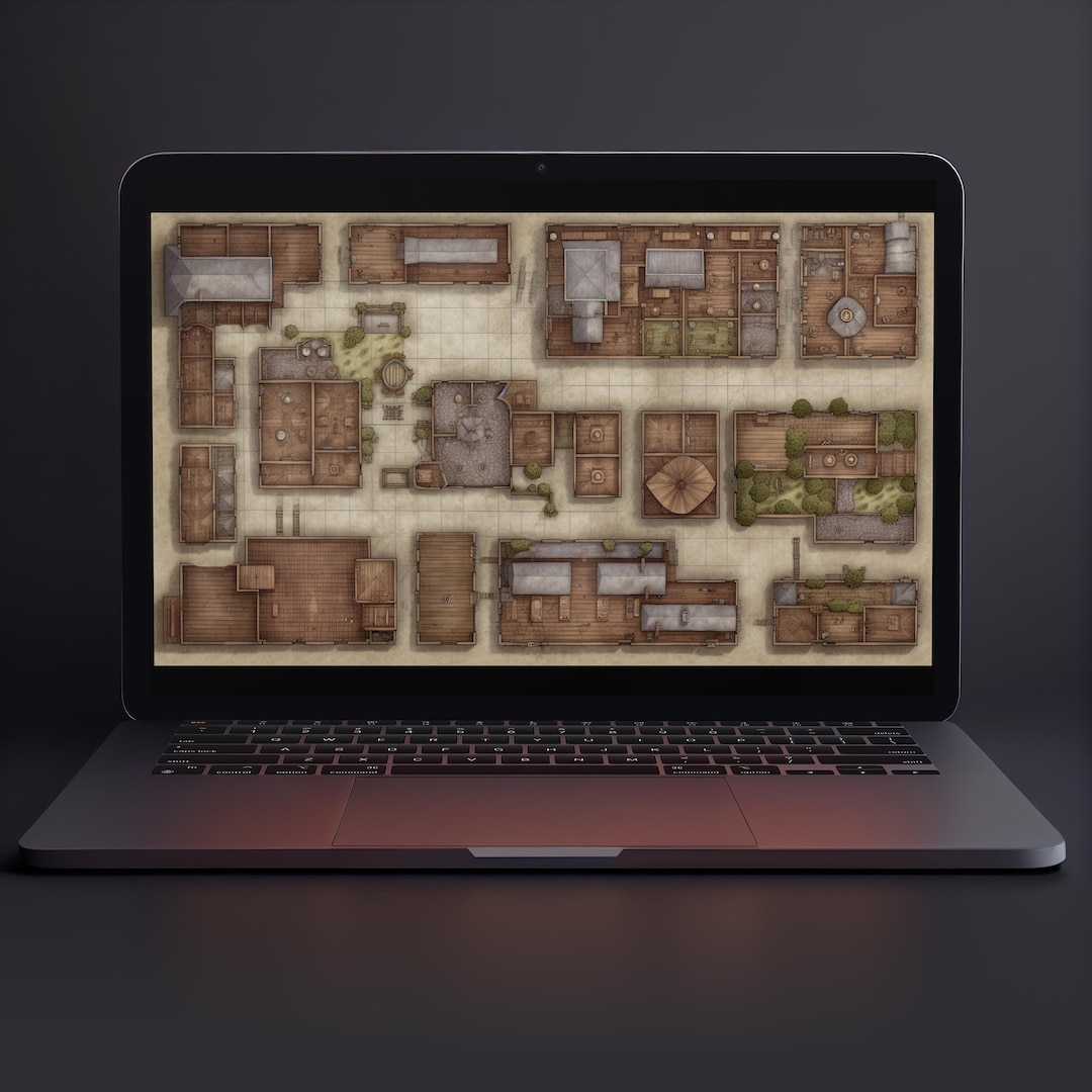 Crowded Town A RPG Battlemap Dungeons and Dragons TTRPG Virtual ...