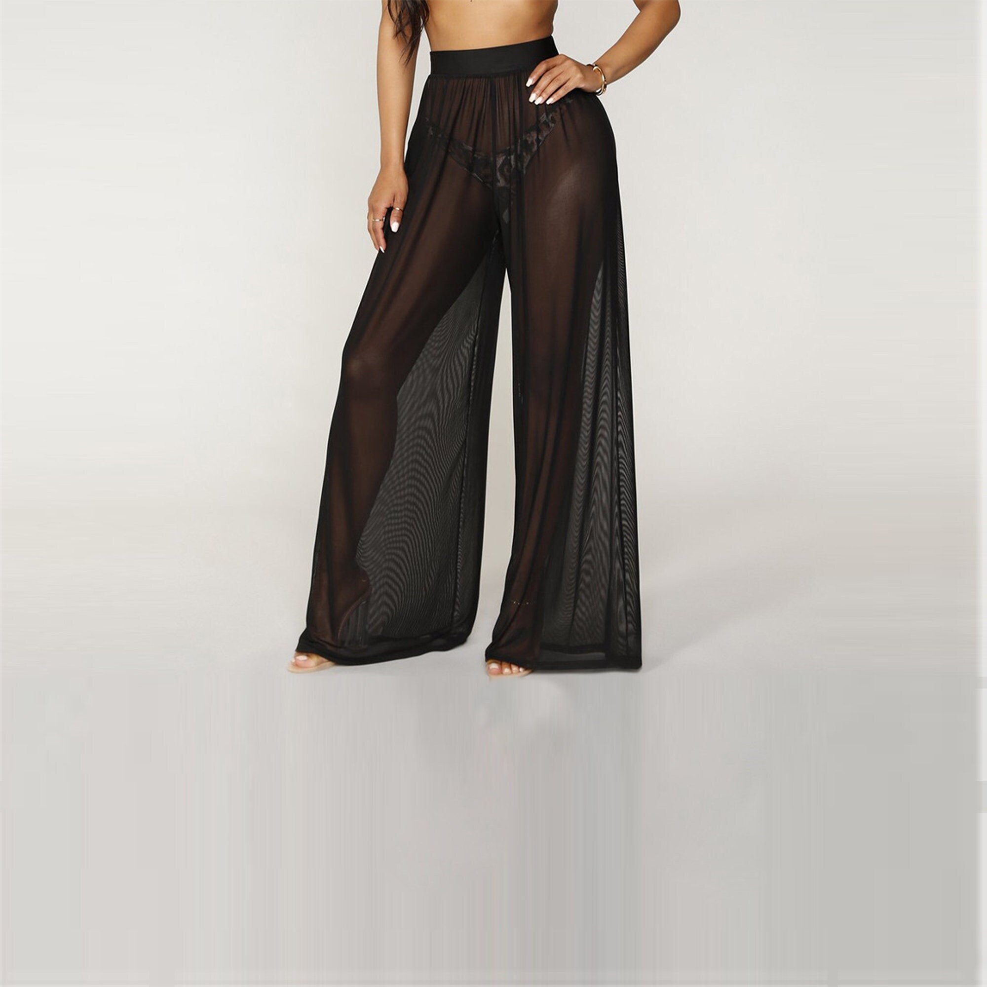 Mesh Flare Pants - Etsy