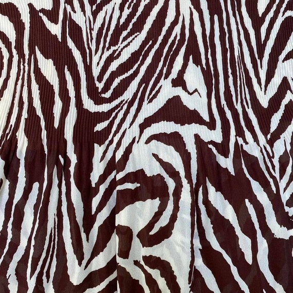 2000’s y2k Serenade NY brown zebra print pleated … - image 8