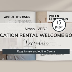 Airbnb Welcome Book Airbnb Guest Book Template Vacation Rental Welcome Book VRBO Guest Book Airbnb Welcome Guide Template