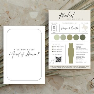 Bridesmaid Info Card Bridesmaid Card Template Bridesmaid Information Card Bridal Party Information Card Template Bridal Party Info