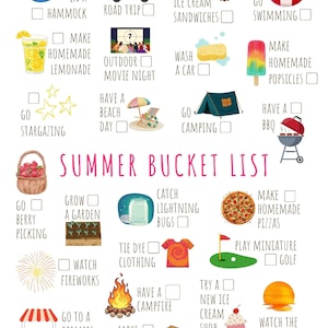Printable Summer Bucket List
