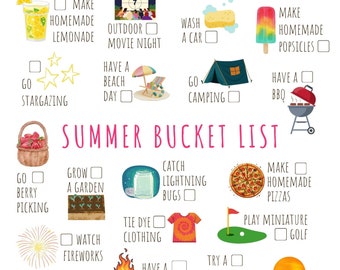 Printable Summer Bucket List
