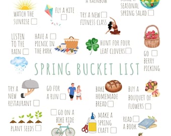 Printable Spring Bucket List