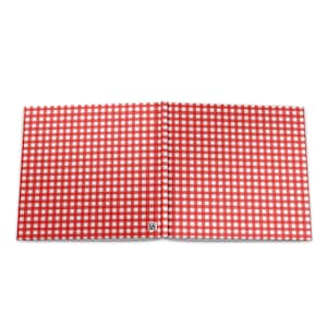 Red Gingham Scrapbook | Hardcover Memory Book | Blank Keepsake Album | Guest Book | Cottagecore Memory Journal