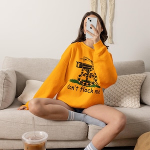 Anti-övervakningströja | Don't Flock Me Crew Neck | Flockkameratröja | Tröja med integritetsrättigheter | Registreringsskyltsläsare