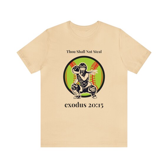 Softball Player Shirt, Exodus 20:15 Quote, Unisex Crewneck Jersey