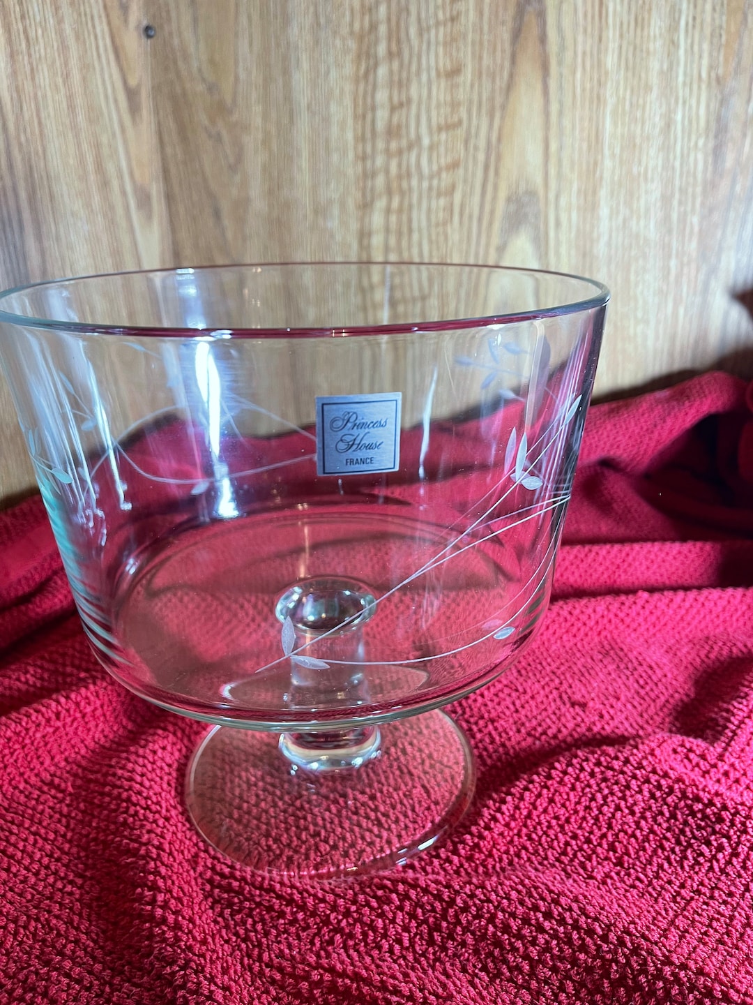 Princess House Crystal Trifle Bowl Etsy