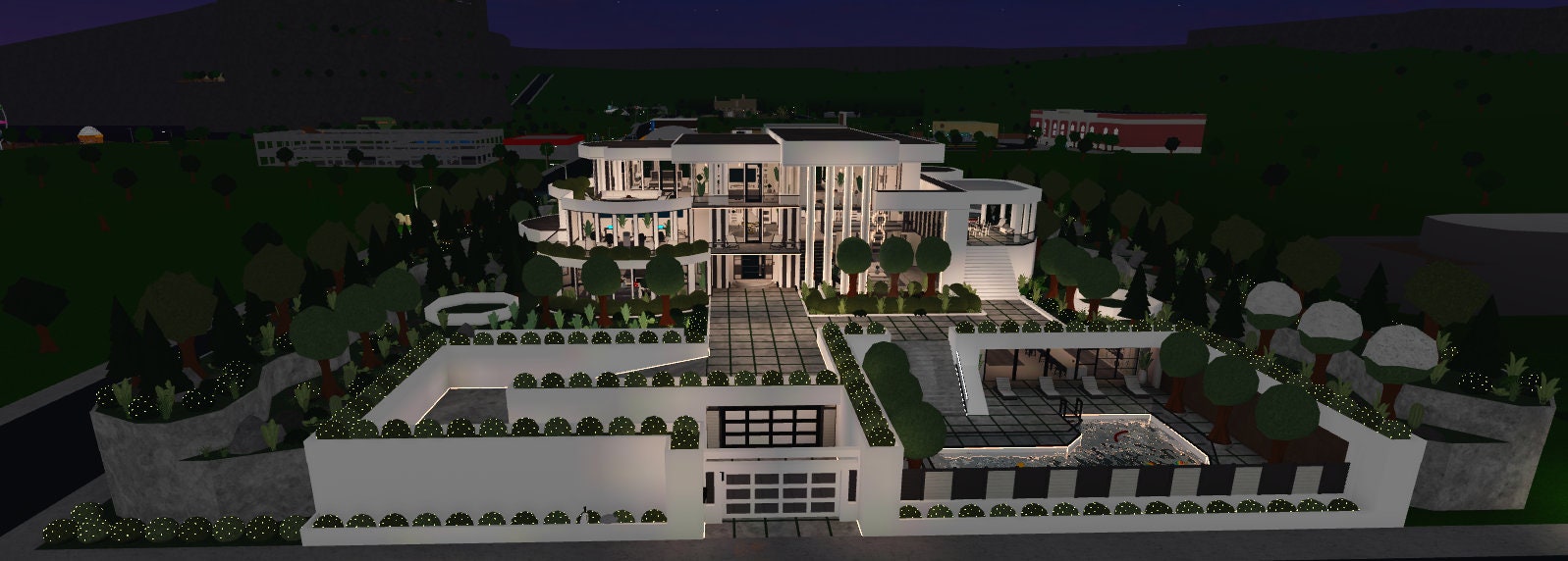 Custom Roblox Bloxburg House Build! Very Big Mansion