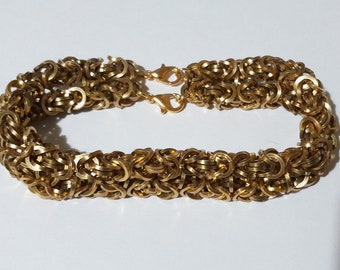 Byzantine Bracelet Double Width, made in the UK