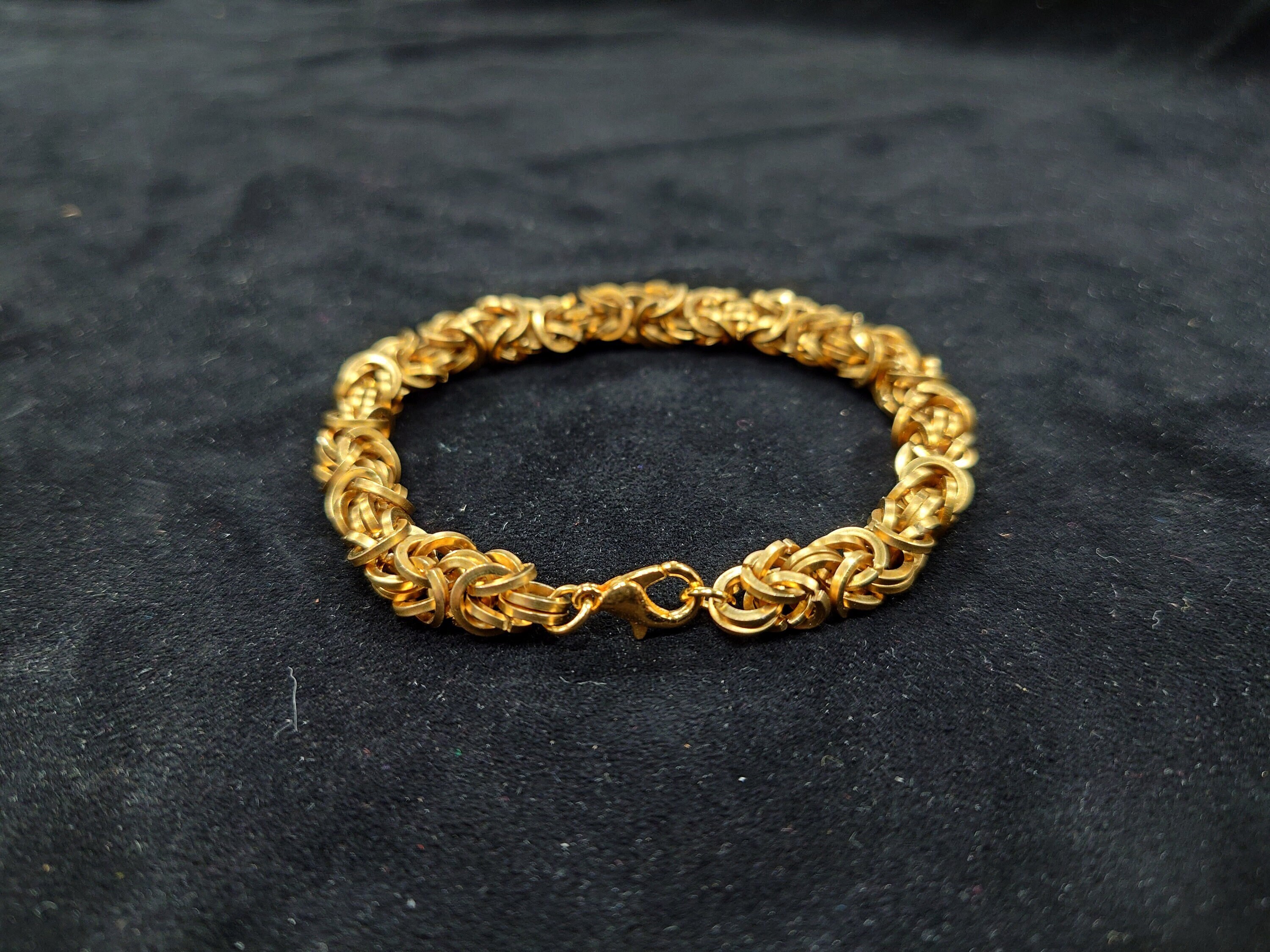 Handmade Brass Byzantine Chain Bracelet. Made in the UK.