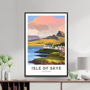 Isle Of Skye Travel Print Wall Art Isle Of Skye Wall Hanging Home Décor Isle Of Skye Gift Art Lovers Scotland Art Lover Gift Isle Of Skye