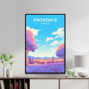 Provence, France Print | France Wall Art | Travel Poster | Provence | Provence Region | French Countryside Poster Gift