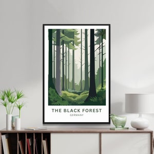 Der Schwarzwald Reise Poster - Bayern, Deutschland Poster, Landschaft, Wald Wand Kunst, Geburtstagsgeschenk, Geschenk