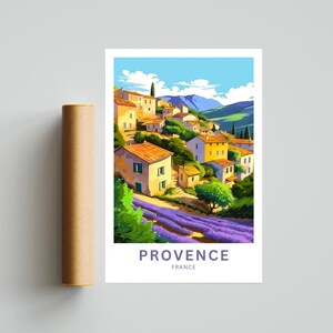 Provence, France Print | France Wall Art | Travel Poster | Provence | Provence Region | French Countryside Poster Gift