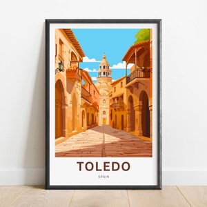 Toledo Travel Print - Toledo poster, Spain Wall Art, Wall Decor, Framed present, Gift Spain Present
