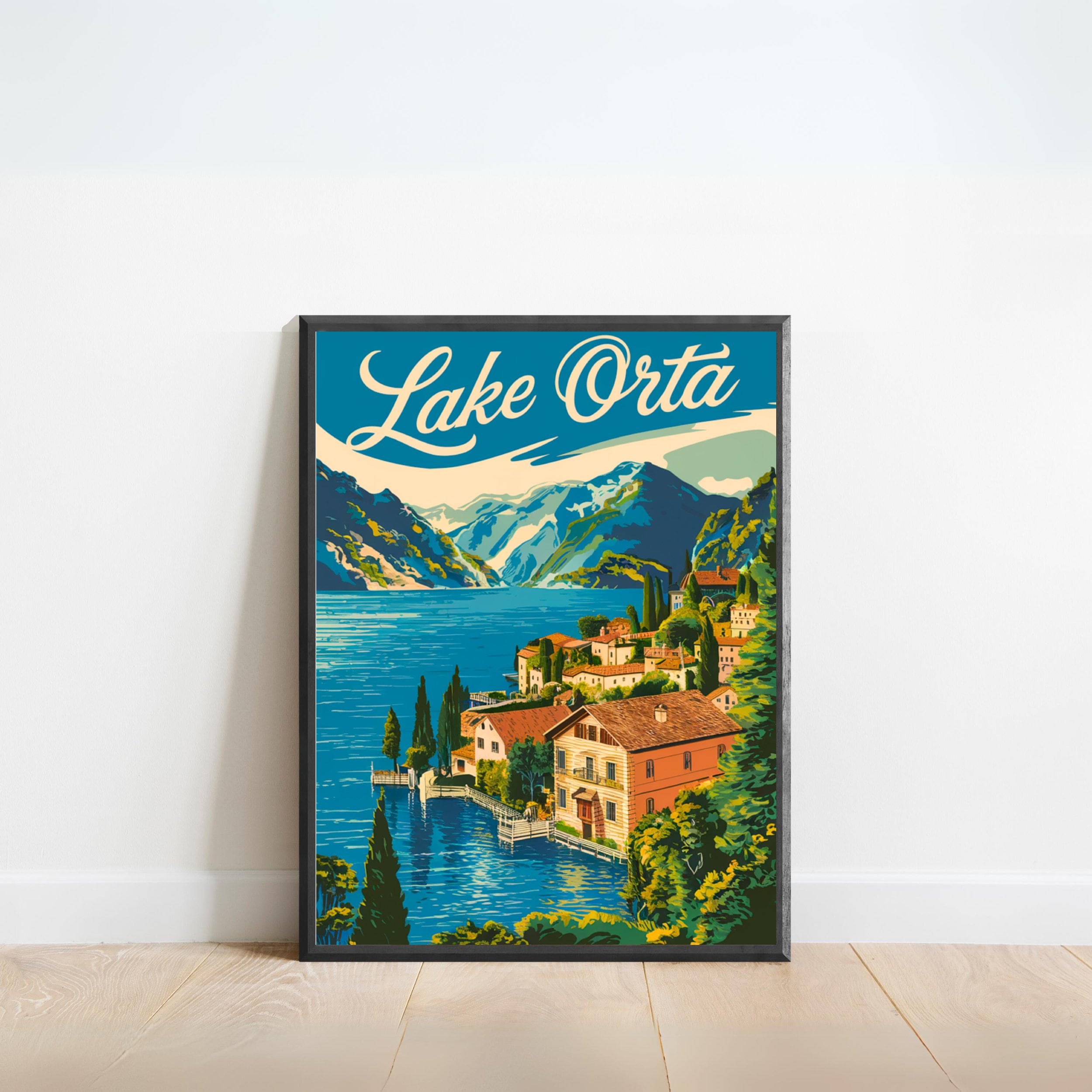Cartello In Latta Vintage Campo Lago Di Cristallo – 10,2 X 40,6 Cm Per Interni/Esterni