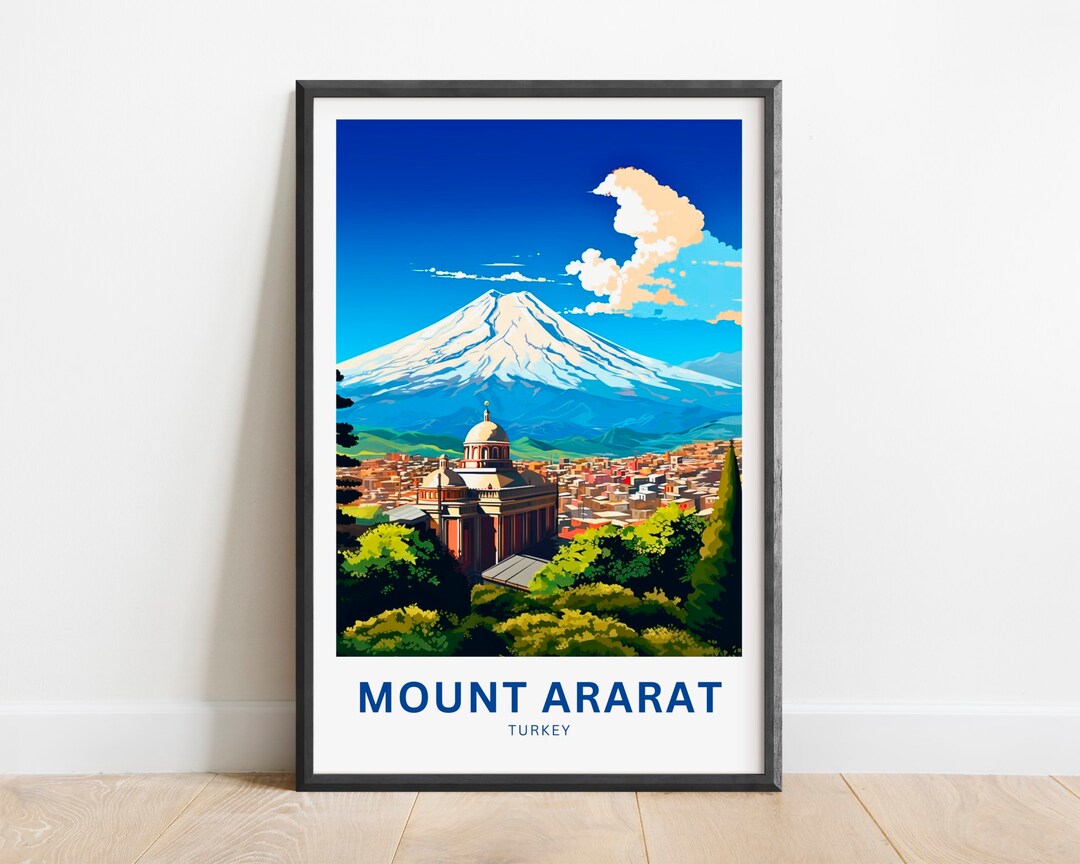 Mount Ararat Travel Print - Mount Ararat Poster, Turkey Wall Art ...