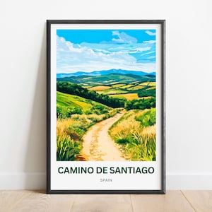 Camino de Santiago Travel Print - Camino de Santiago poster, Spain Wall Art, Framed present, Spain States Present