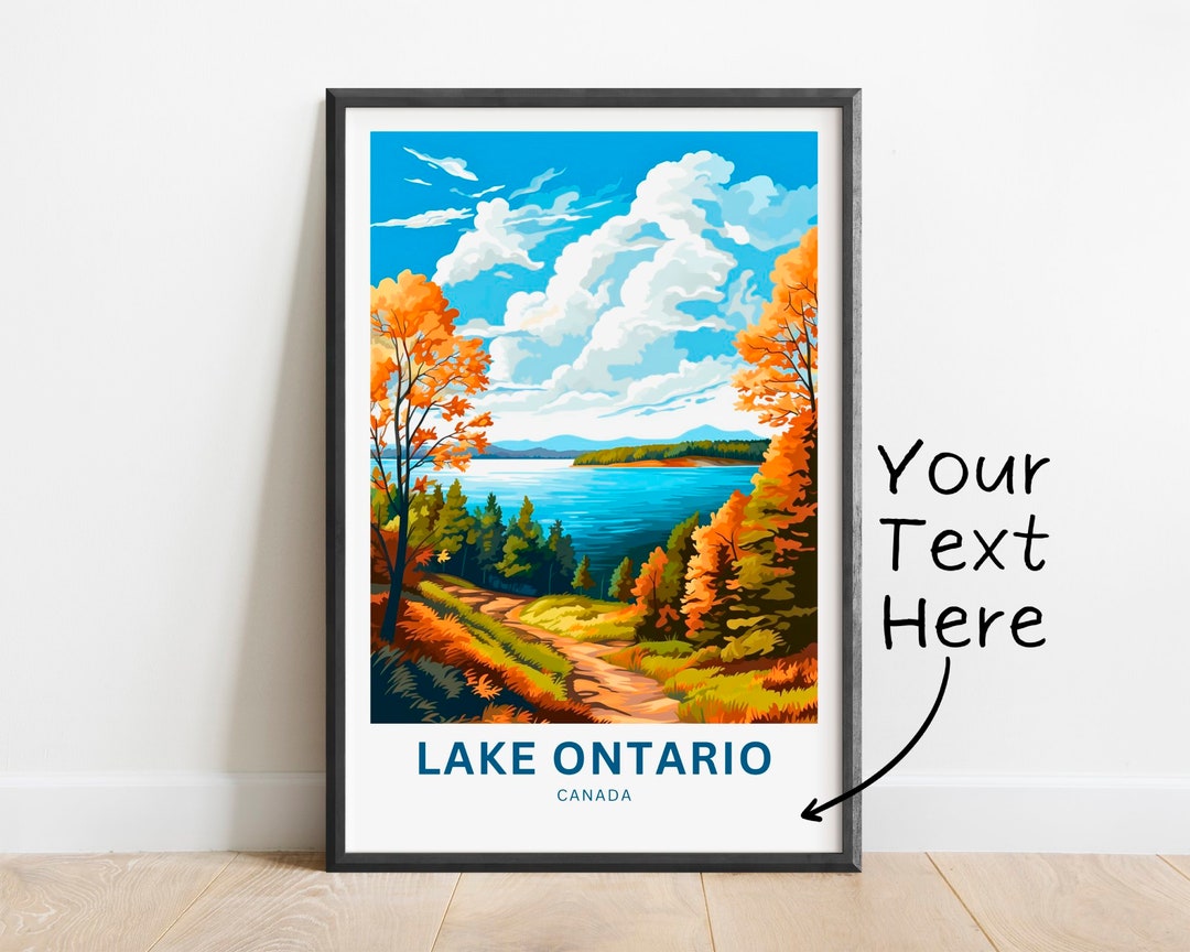 Personalized Lake Ontario Travel Print Lake Ontario Poster, Canada Wall