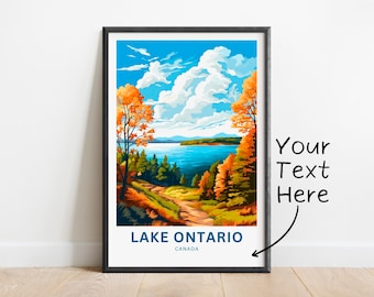 Lake Ontario Wall Art Print (Minimalist Canada Travel Decor)