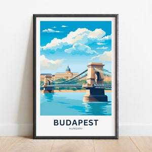 Budapest Travel Print - Budapest poster, Hungary Wall Art, Framed present, Gift Hungary Present