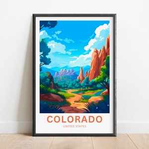 Colorado Travel Print - Colorado poster, United States Wall Art, Framed present, Gift United States Present