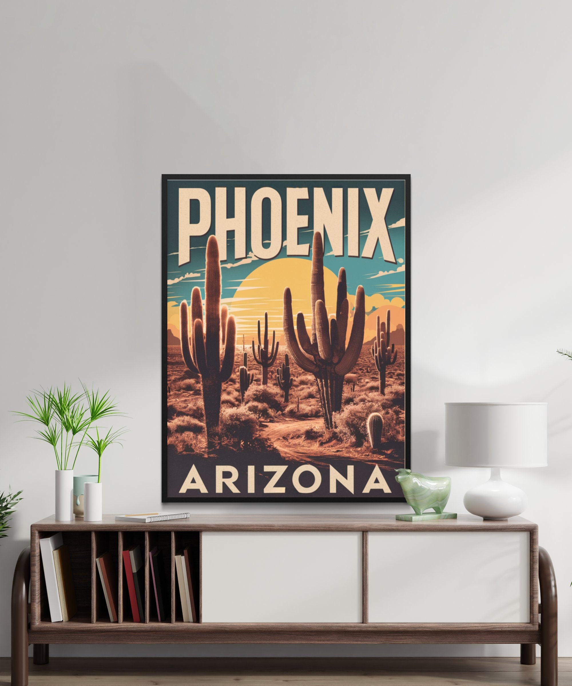 Phoenix Vintage Travel Print - Phoenix Vintage Poster, Arizona