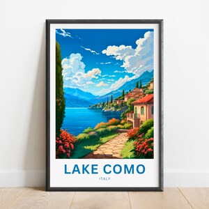 Lake Como Travel Print - Lake Como poster, Italy Wall Art, Framed present, Gift Italy Present