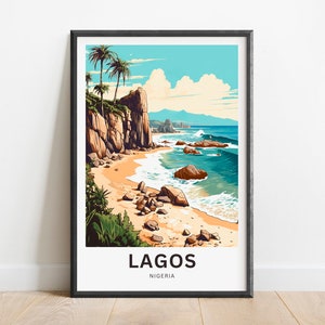 Lagos Print - Lagos poster, Nigeria Wall Art, Framed present, Gift, Africa Present