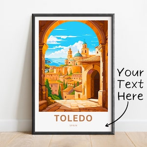Toledo Travel Print - Toledo poster, Spain Wall Art, Wall Decor, Framed present, Gift Spain Present