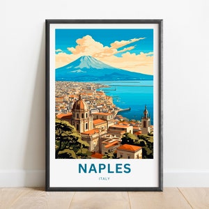 Naples Travel Print - Naples poster, Italy Wall Art, Framed present, Gift Italy Present