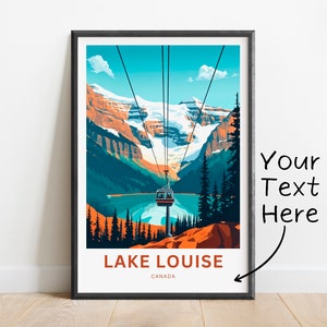 Personalized Lake Louise Travel Print - Lake Louise poster, Canada Wall Art, Framed present, Gift Canada Present, Banff National Park