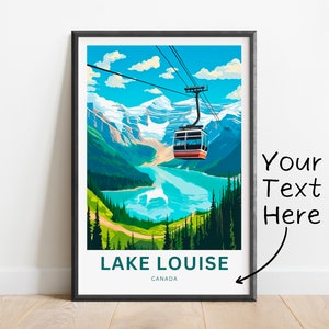 Personalized Lake Louise Travel Print - Lake Louise poster, Canada Wall Art, Framed present, Gift Canada Present