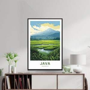 Personalized Java Travel Print - Java poster, Indonesia Wall Art, Framed present, Gift Indonesia Present image 7
