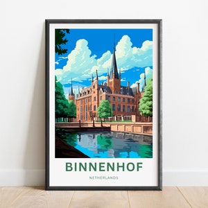 Binnenhof Travel Print - Binnenhof poster, Netherlands Wall Art, Framed present, Gift Netherlands Present