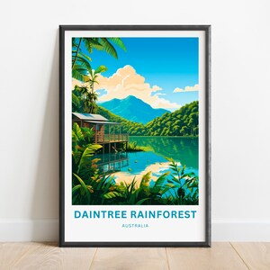 Daintree Rainforest Travel Print - Daintree Rainforest poster, Queensland, Australia Wall Art, Framed present, Gift Australia Present