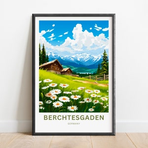 Berchtesgaden  Travel Print, Berchtesgaden Travel poster, Germany Wall Art, Wall Decor, Framed present, Gift Germany Present