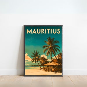 Mauritius Wall Art Print: Tropical Island - Modern Minimalist