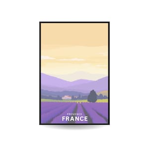 Provence, France Print | France Wall Art | Travel Poster | Provence | Provence Region | French Countryside Poster