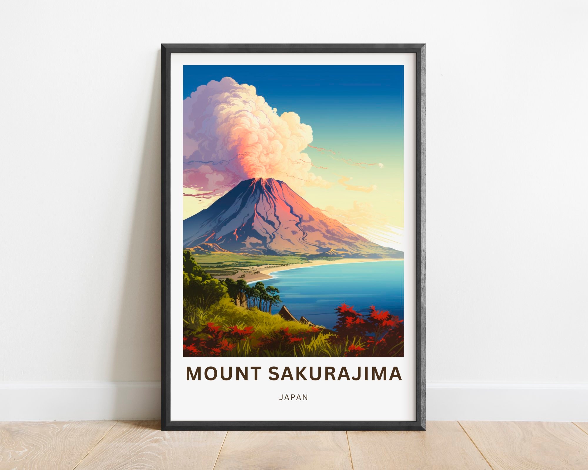 【a。様　order work】 桜島 アート 絵画 山の絵 a。様 order work】 桜島 アート 絵画 山の絵 桜島山旅行