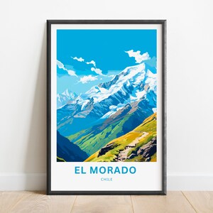 El Morado Travel Print - El Morado poster, Chile Wall Art, Framed present, Gift Chile Present