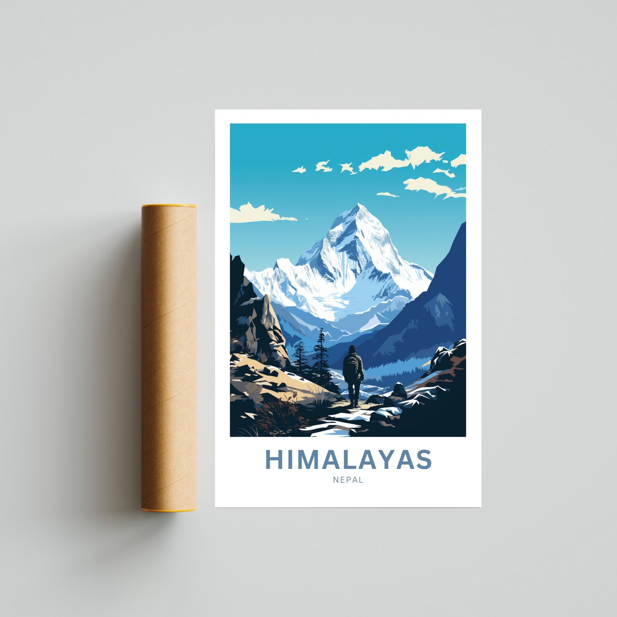 Personalized Himalayas Travel Print - Himalayas Poster, Nepal Wall
