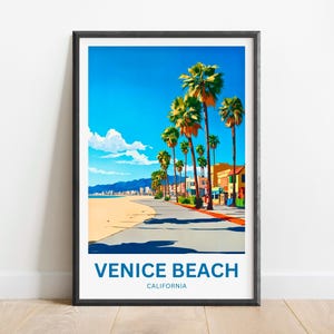 ポスター 写真 ベニスビーチ フレーム付き ポスター 写真 ベニス