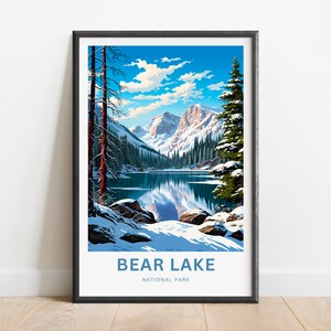 Bear Lake Travel Print - Bear Lake poster, Colorado Wall Art, Framed present, Gift Colorado Present