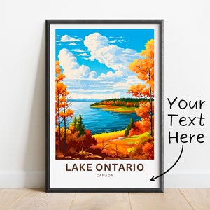 Personalisierte Lake Ontario Reise Druck - Lake Ontario Reise, Kanada Wand Kunst, gerahmtes Geschenk, Geschenk Kanada Geschenk