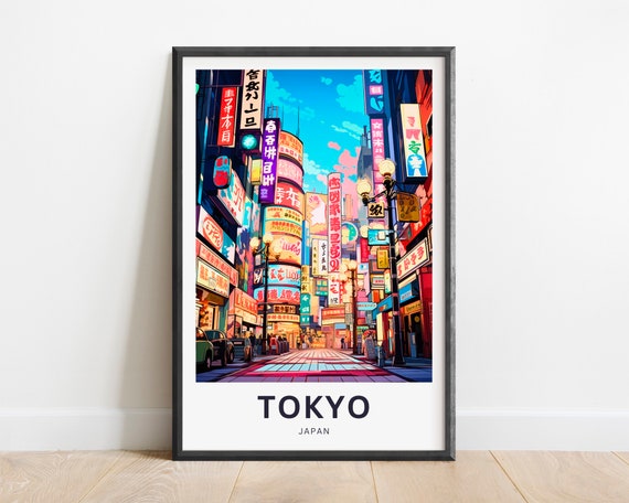Tokyo Japan Art Print: Minimalist Cityscape Wall Decor (digital